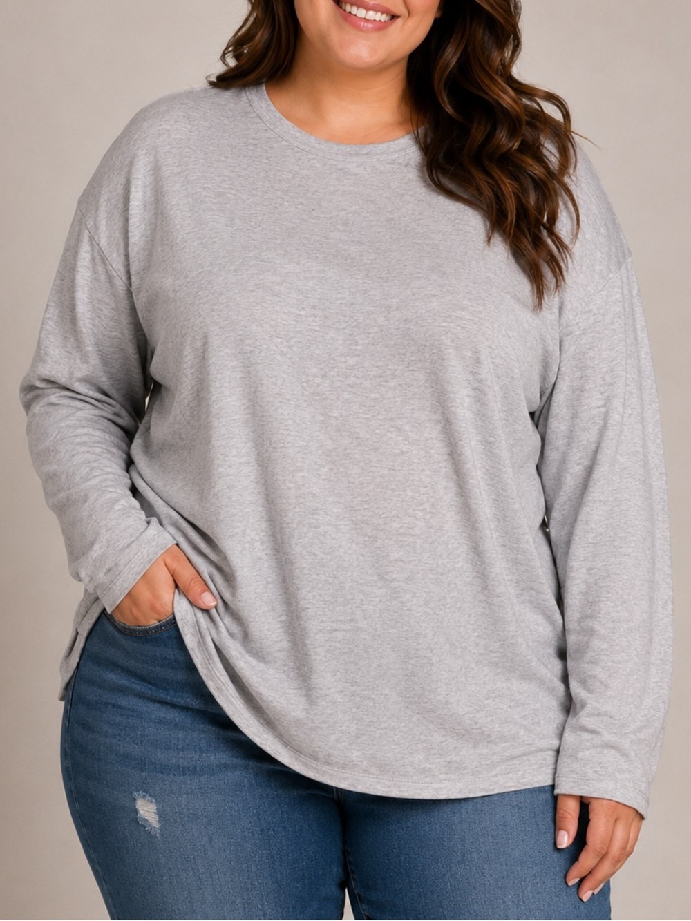 H&M Light Gray Crewneck Sweater